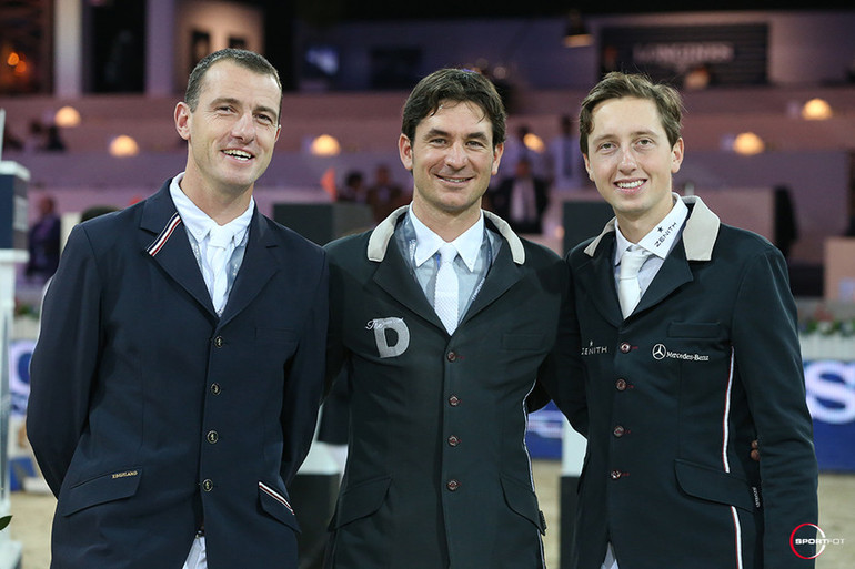 Belle image qui témoigne d'une belle amitié Gregory Whatelet, Steve et Martin Fuchs -  (C) copyright sportfot)
