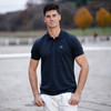 Men's pique polo shirt blue