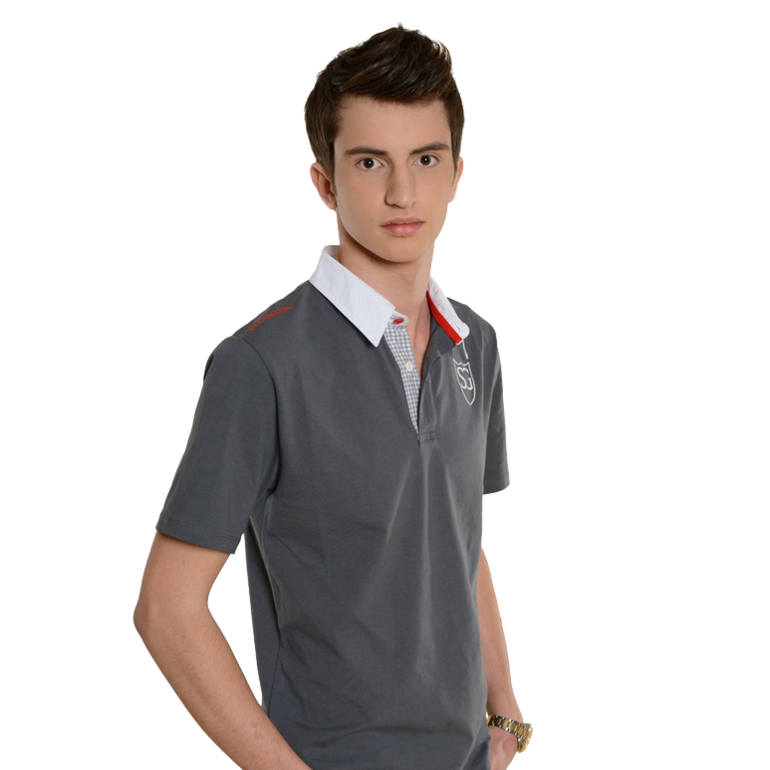 Polo homme gris