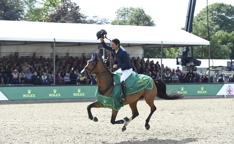 Steve Guerdat riding Bianca winner of the Rolex Grand Prix