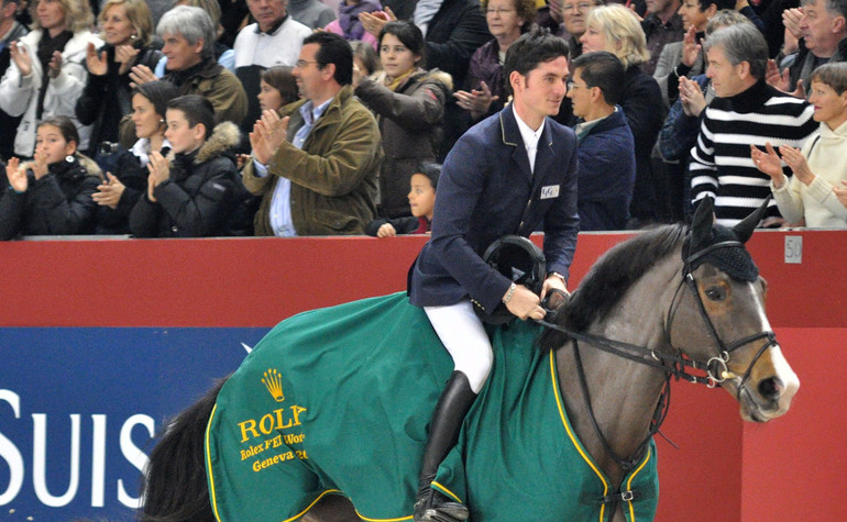Steve remportant le Grand Prix de Genève sur sa princesse Jalisca Solier