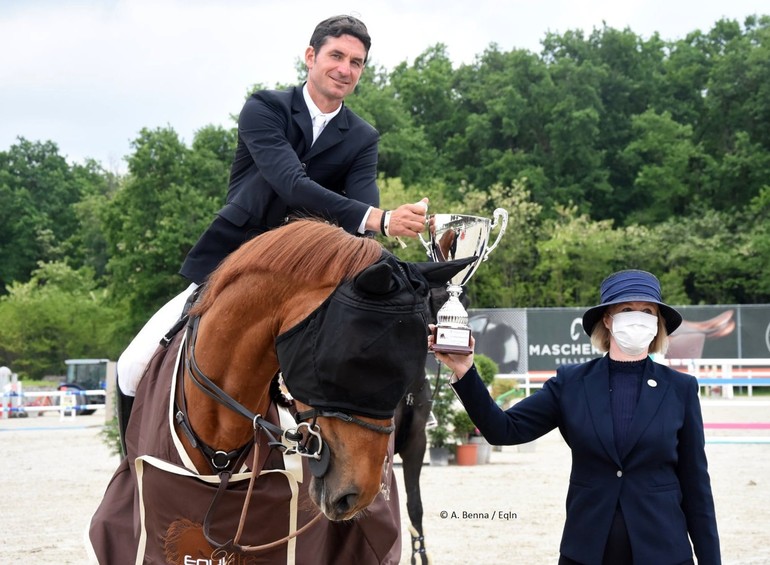 Uranie de Belcourt remporte le Grand-Prix (C) CSI Gorla Minore A.Benna /Eqin