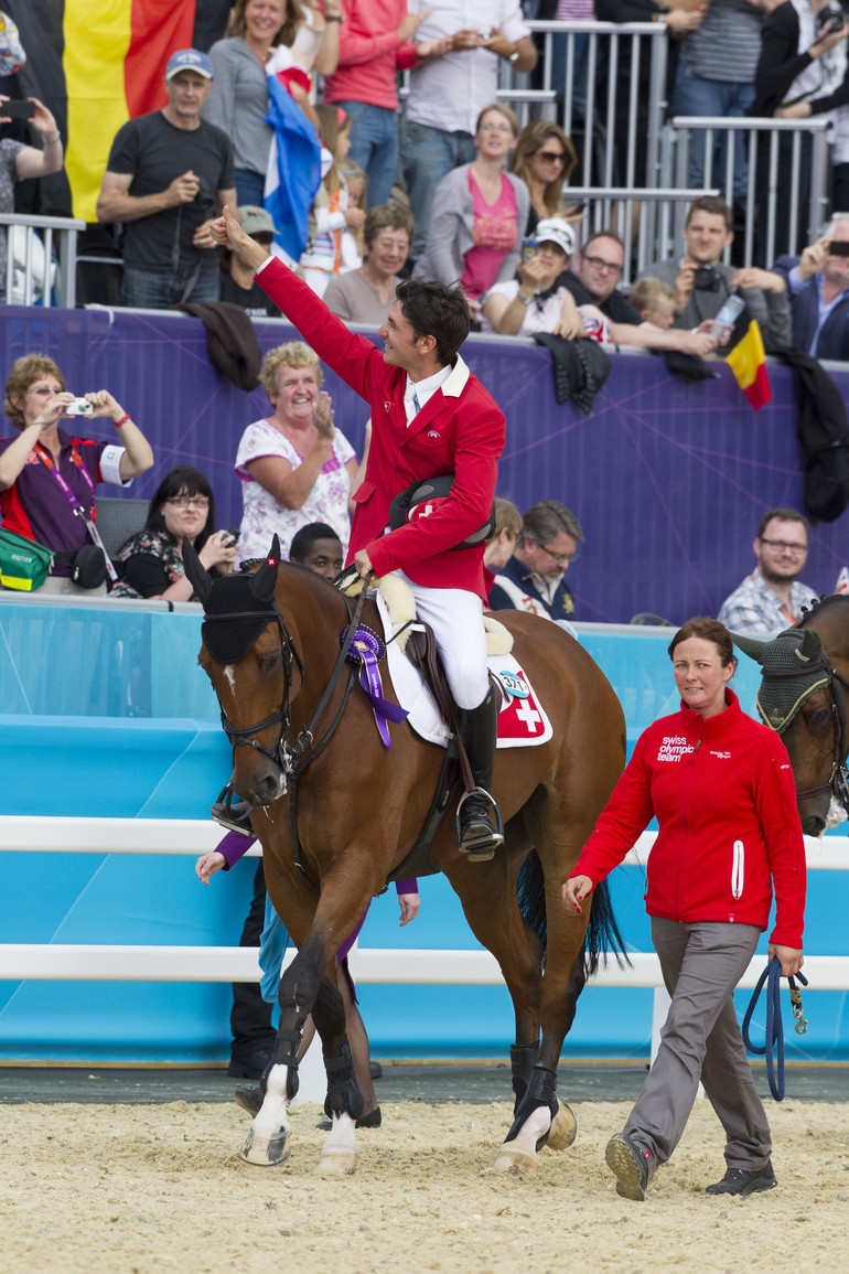 August 8, 2012 - A great moment for Heidi - the Olympic title for Steve and Nino des Buissonnets © Dirk Caremans