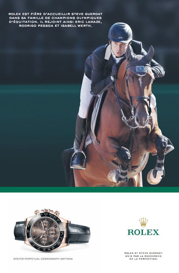 Pub Rolex avec Steve Guerdat